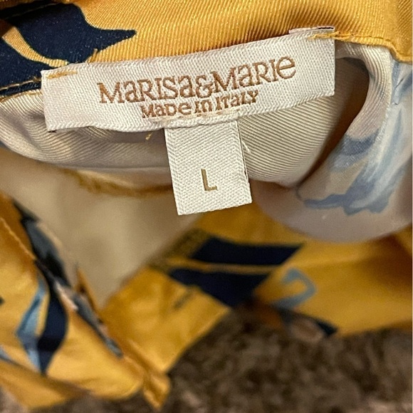 Marisa and Marie made in Italy mustard yellow long sleeve button up dress - Picture 3 of 5